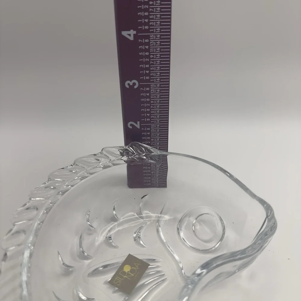 STUDIO NOVA Glass Leaping FISH Shaped Candy Nut Trinket Dish Bowl Fishing Japan - Picture 6 of 6